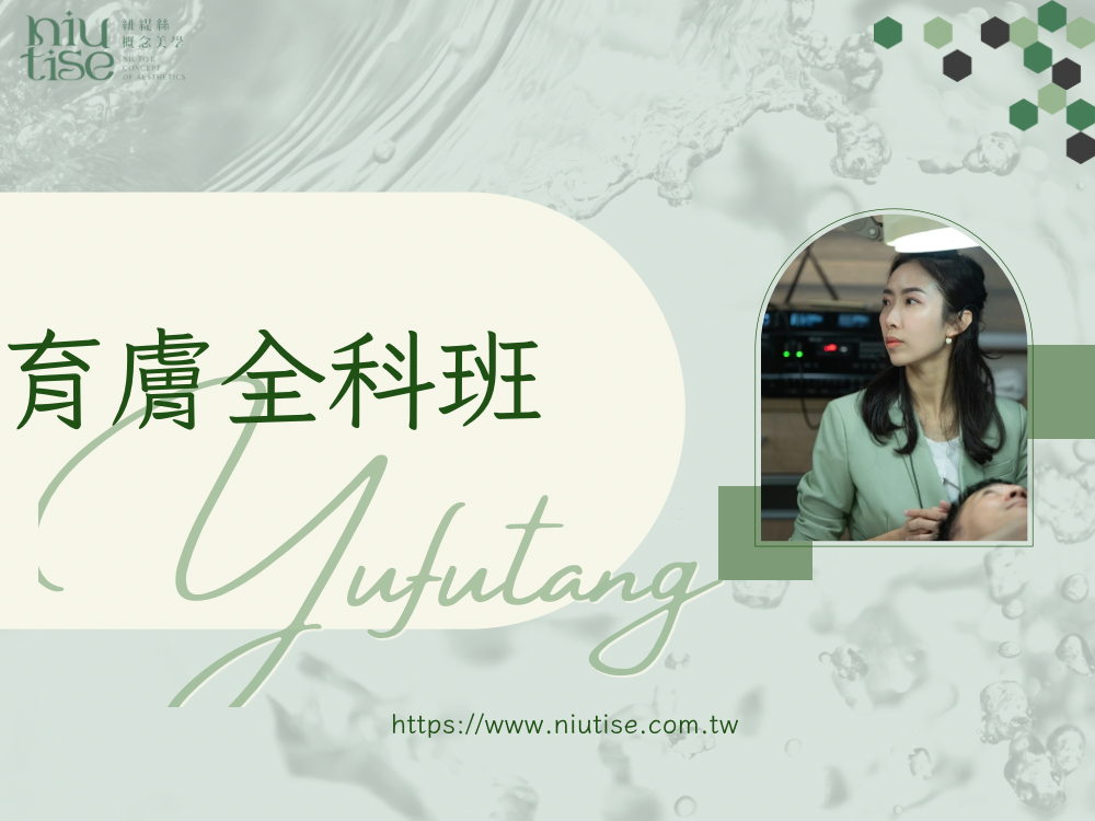 紐緹絲 Niutise 臉部護理教學文宣：台南一對一美容課程，包含無痛清粉刺技術、臉部撥筋手法、科學育膚管理與美容師創業實務培訓。