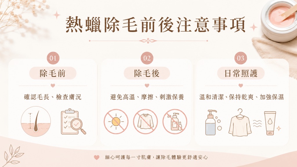 熱蠟除毛前後注意事項